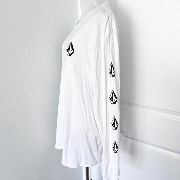 Volcom White Long Sleeve Graphic Tshirt - Picture 4 of 4
